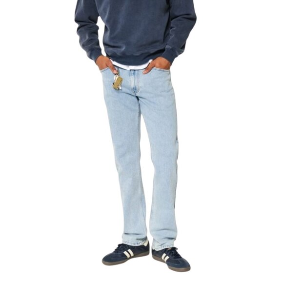 NWT Hollister Epic‎ Flex Slim Straight Jeans Men's 34 x 34 Blue Light Wash - Picture 8 of 12